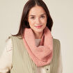 Snood tricoté fabriqué en France orange foncé femme