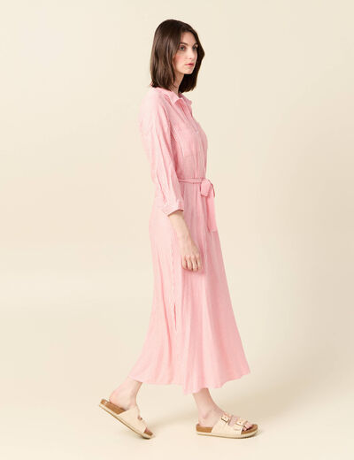 Robe chemise éco-responsable rouge femme