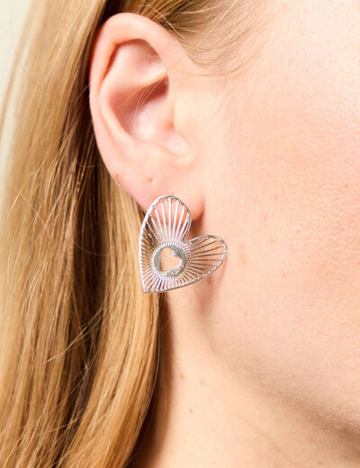 Boucles d'oreilles pendantes couleur or femme