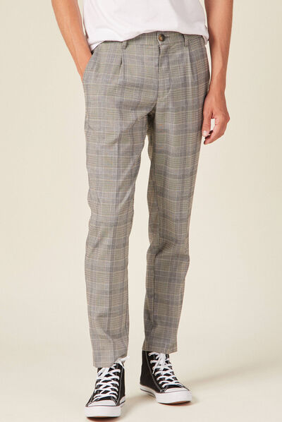 Pantalon chino 7/8ème ecru homme