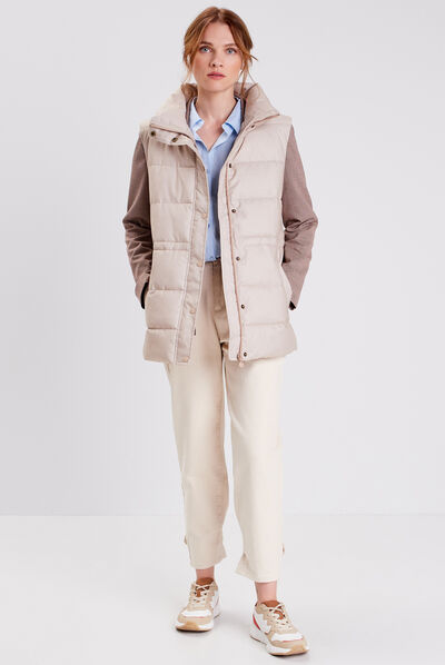 Pantalon slouchy creme femme
