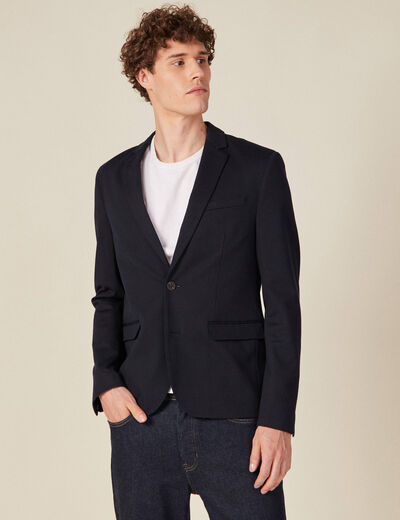 Veste esprit blazer droite bleu marine homme