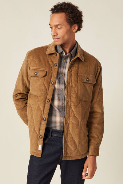 Surchemise éco-responsable beige homme
