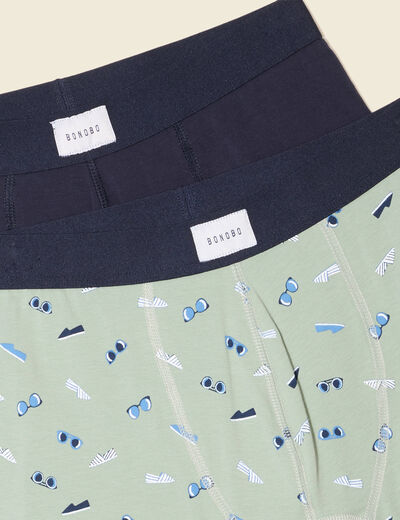 Lot 2 boxers bleu marine homme