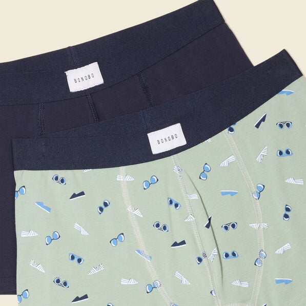 lot 2 boxers bleu marine homme Lot 2 boxers bleu marine homme