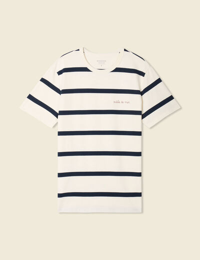 T-shirt manches courtes ecru homme