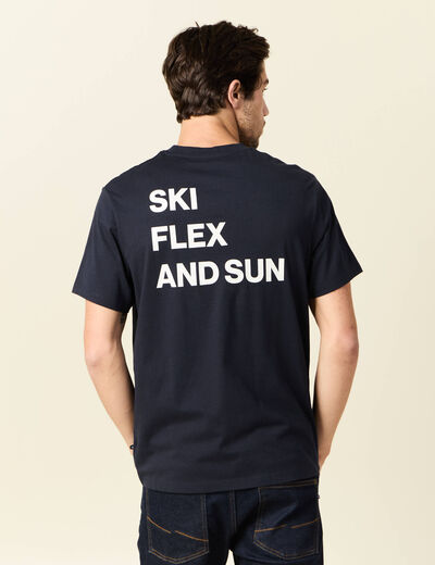 T-shirt manches courtes bleu marine homme
