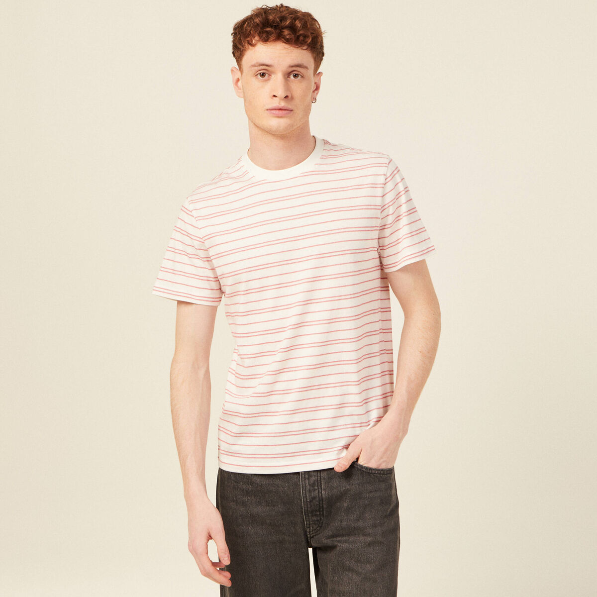 T-shirt éco-responsable ecru homme
