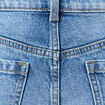 Jeans large taille haute denim stone femme