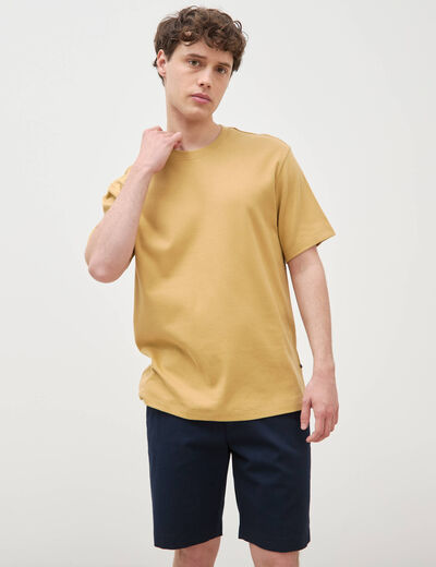 T-shirt manches courtes beige homme