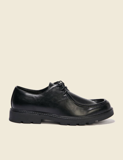 Derby à semelle crantée noir homme
