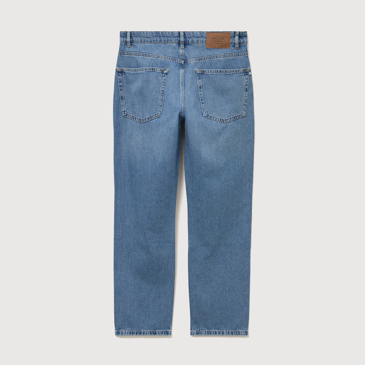 Jeans regular longueur 32 denim bleach homme