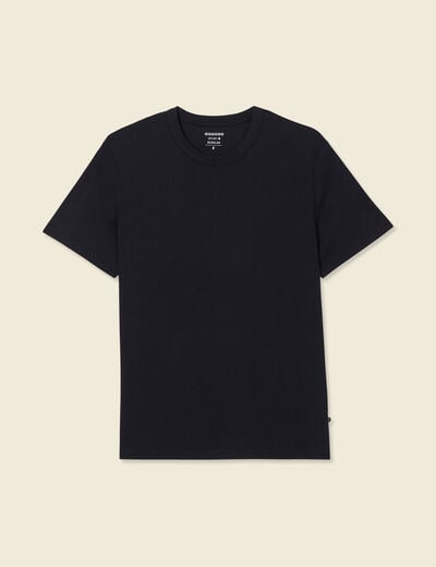 T-shirt en coton manches courtes noir homme