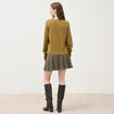 Pull manches longues vert kaki femme