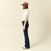Jeans bootcut denim brut femme