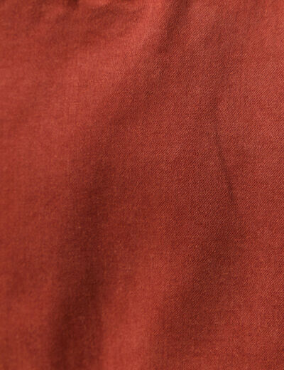 Pantalon chino cigarette rouge foncé femme