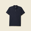 Polo cintr&eacute; manches courtes col polo bleu homme