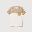 T-shirt manches courtes beige moyen homme