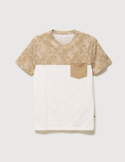 T-shirt manches courtes beige moyen homme