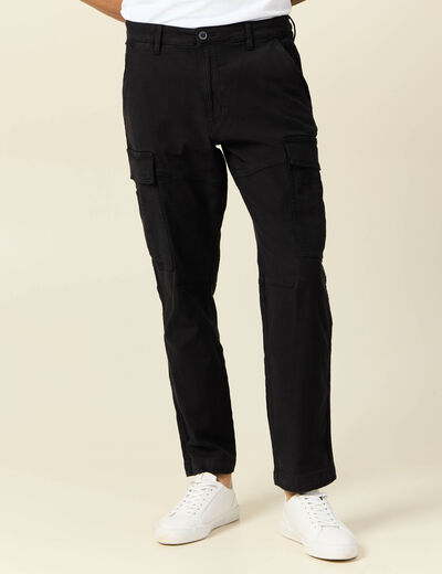 Pantalon cargo noir homme