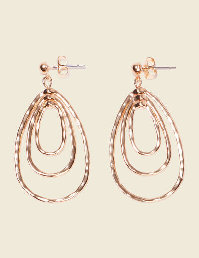 Boucles d'oreilles pendantes couleur or femme