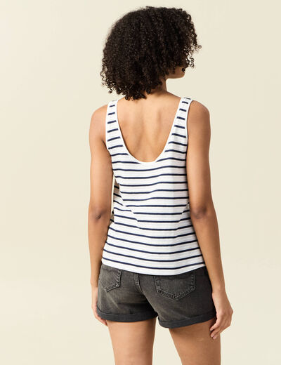 Débardeur sans manches bleu femme
