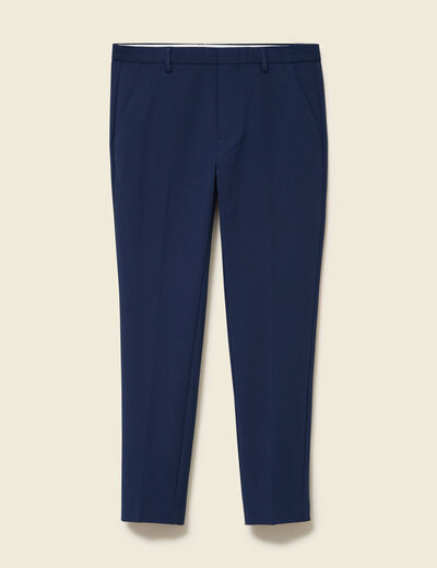 Pantalon slim cigarette bleu marine homme