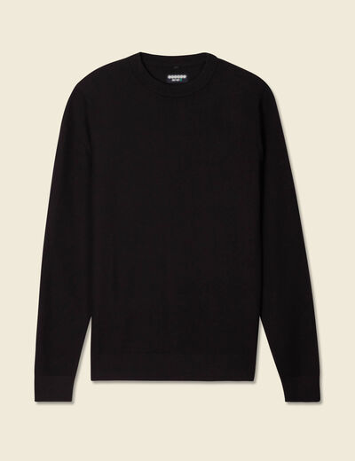 Pull manches longues noir homme