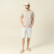 Chemise manches courtes beige homme