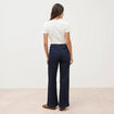 Jeans large taille haute denim brut rinse femme