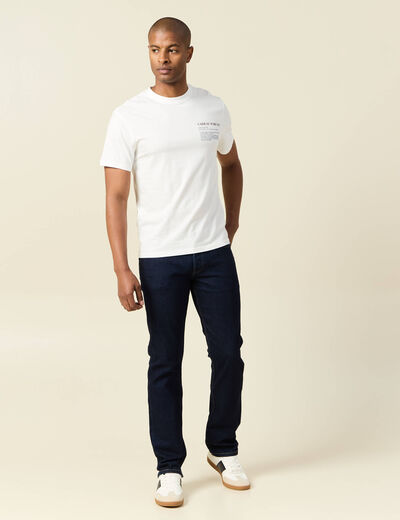 T-shirt manches courtes ecru homme