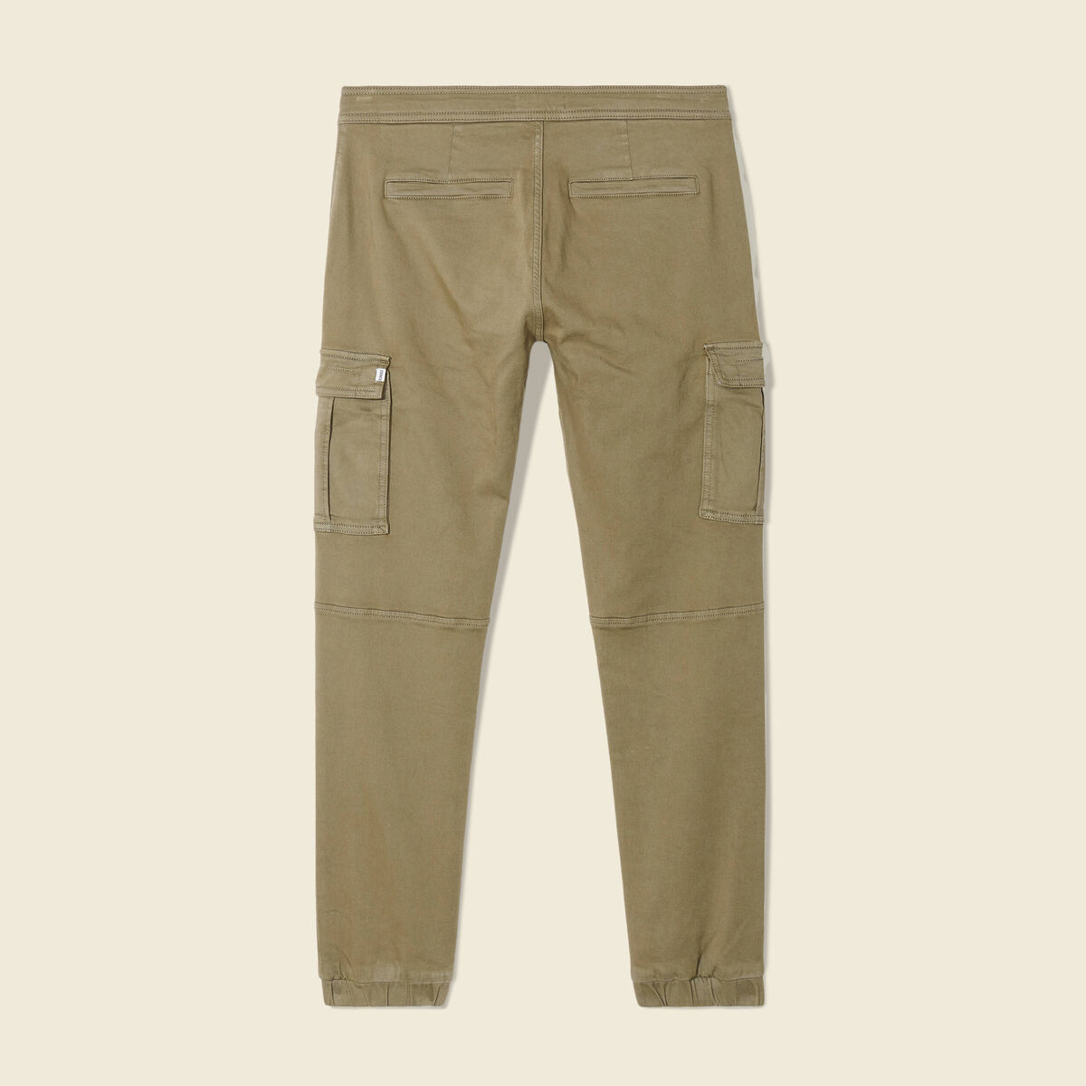 Pantalon battle bas resserr&eacute; vert kaki homme