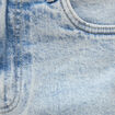 Short mom taille haute en jean denim snow bleu femme