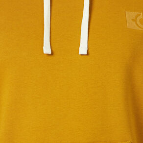 Sweat capuche éco-responsable jaune moutarde homme
