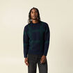 Pull manches longues bleu marine homme