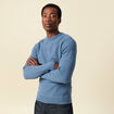 Pull manches longues fabriqu&eacute; en France bleu fonc&eacute; homme