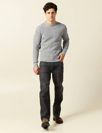 Pull manches longues gris homme