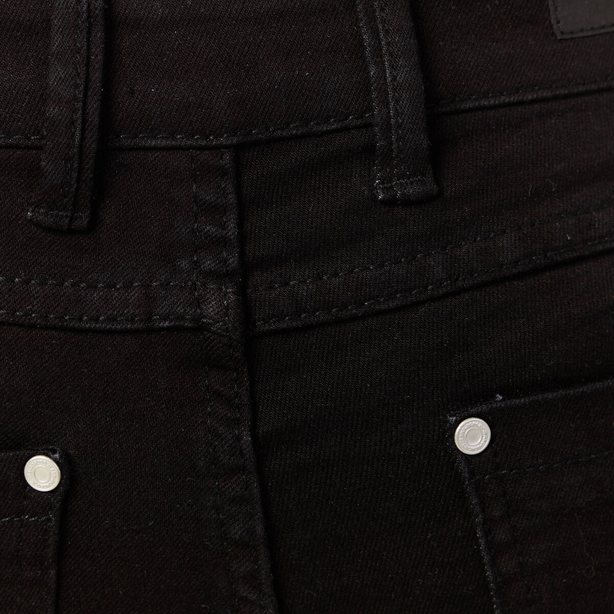 Jeans regular 5 poches denim noir femme