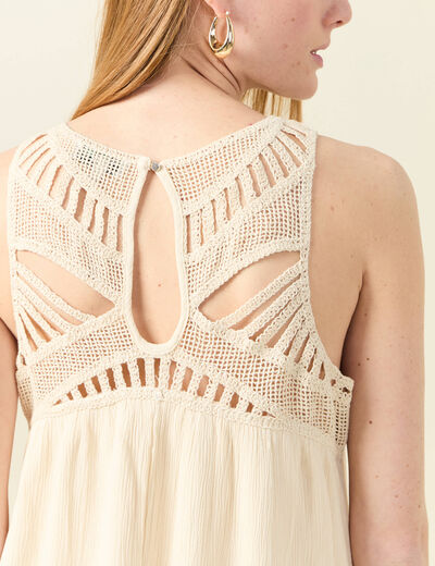 Robe empire éco-responsable creme femme