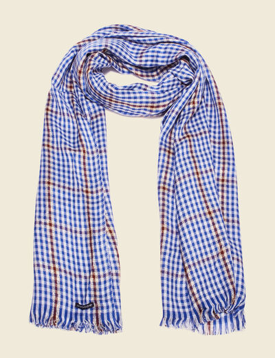 Foulard bleu electrique femme