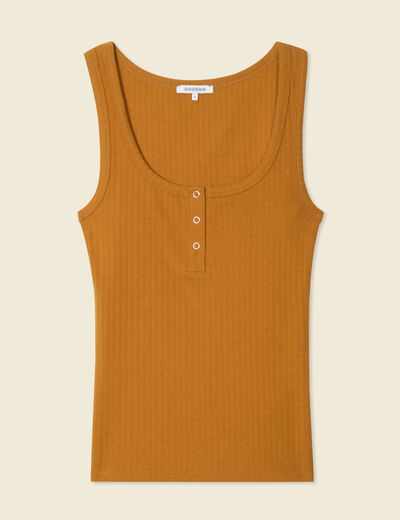 Débardeur sans manches camel femme