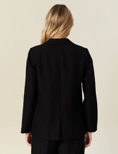Veste blazer manches longues noir femme