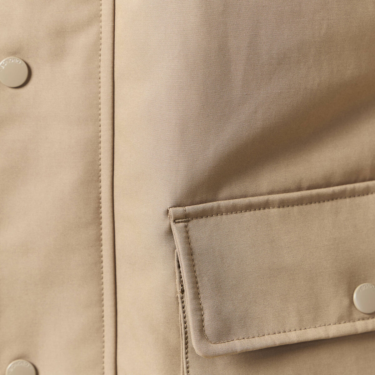 Veste droite mi-longue d&eacute;perlante sable homme