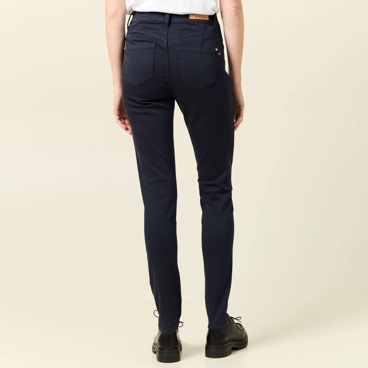 Pantalon Audrey - skinny push up bleu marine femme