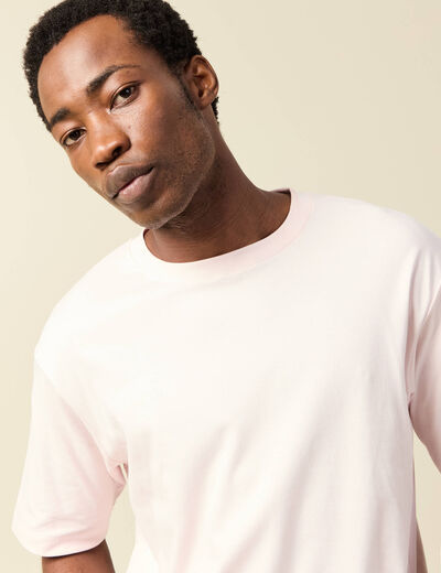 T-shirt manches courtes rose clair homme
