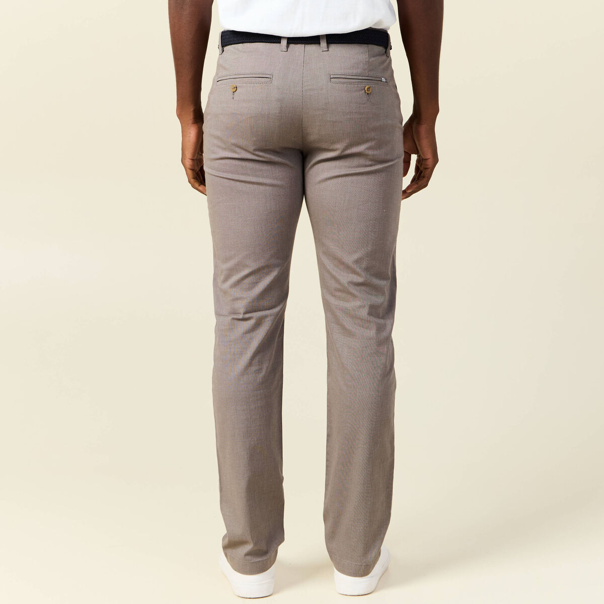 Pantalon chino straight taupe homme