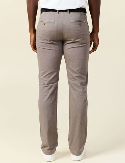 Pantalon chino straight taupe homme