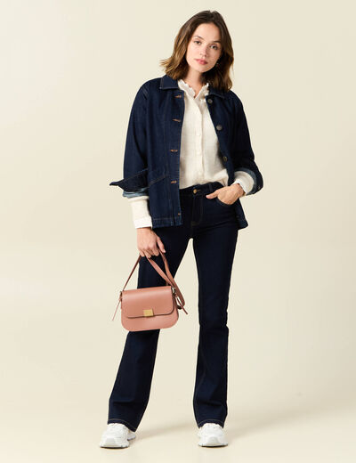 Gilet manches longues creme femme