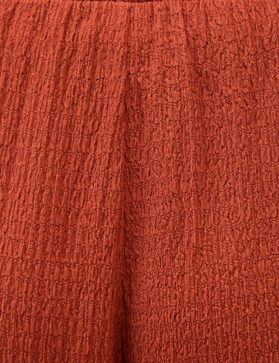 Pantalon loose avec ceinture marron cognac femme