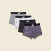 Lot de 4 boxers noir homme